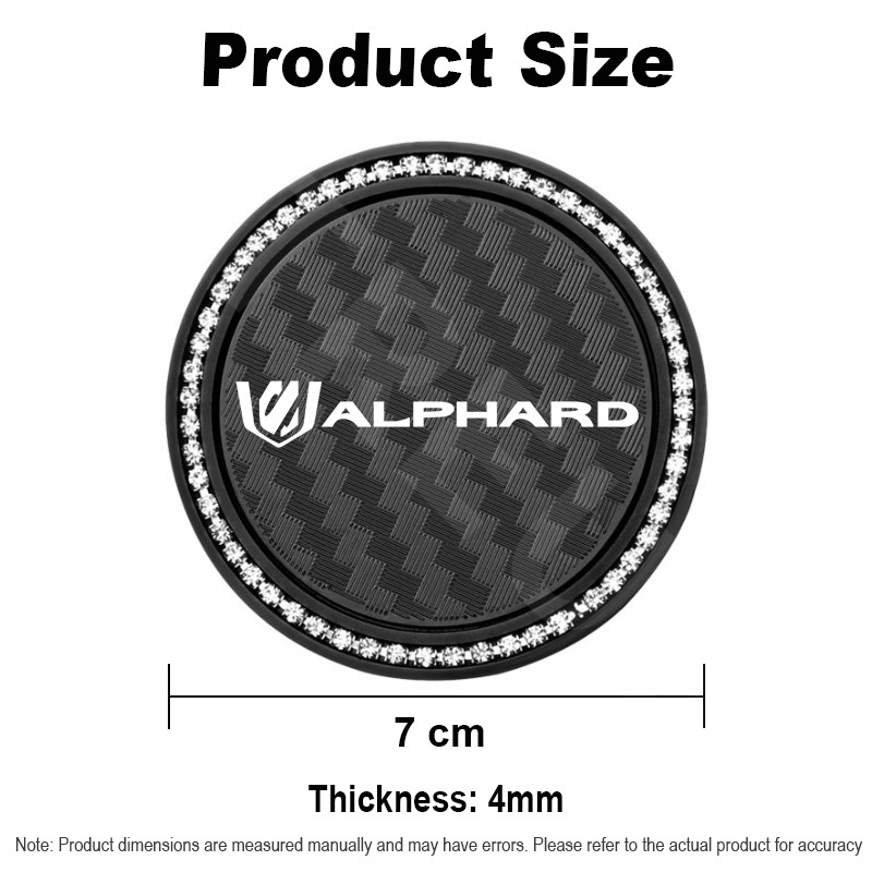 Toyota Alphard รถน้ำถ้วยเสื่อ เพชร จานรองแก้ว PVC ที่รองแก้วซิลิโคน ป้องกันการลื่น Water Cup Pad สำหรับ 40 30 20 AH10 AH20 AH30 Accessories - รูปที่ 3