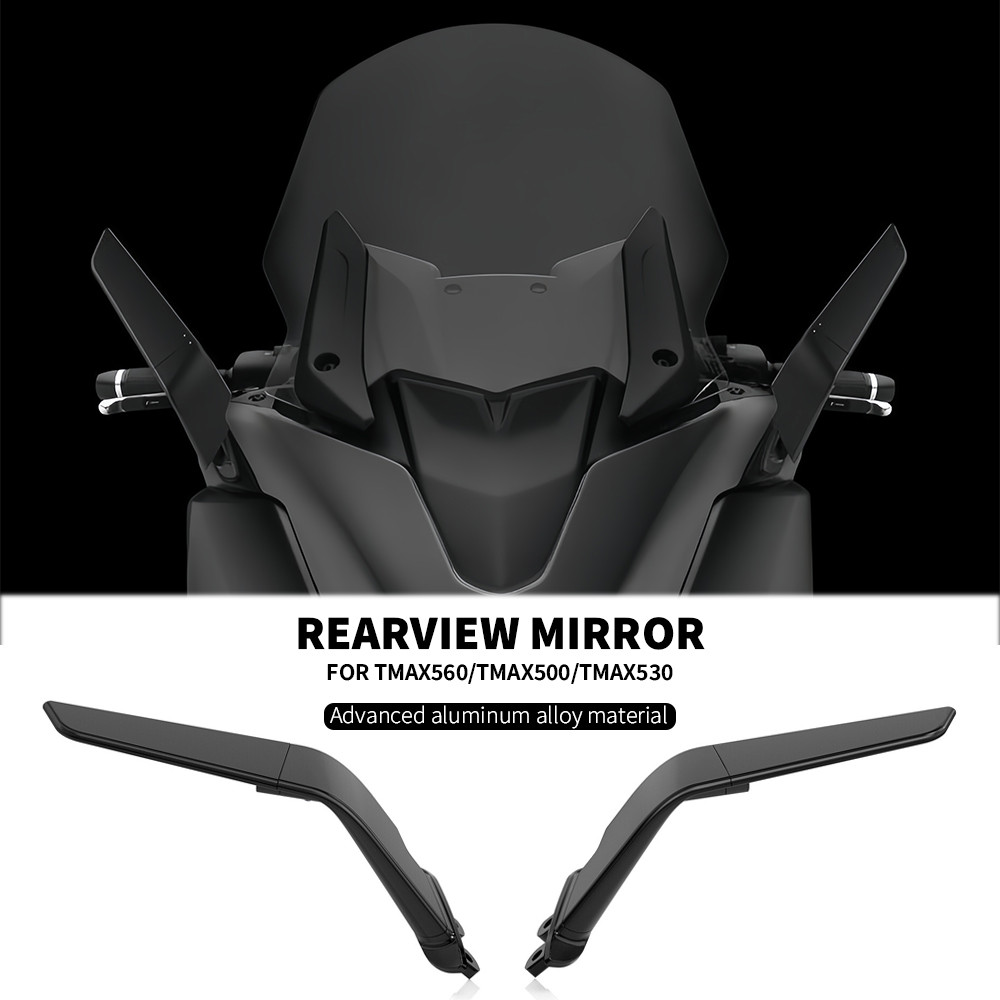 สําหรับYamaha T-MAX 500 04-12 TMAX 530 12-19 T-MAX560 2020 2021 รถจักรยานยนต์S StealthกระจกกีฬาWind Wingปรับด้านข้างกระจกมองหลัง