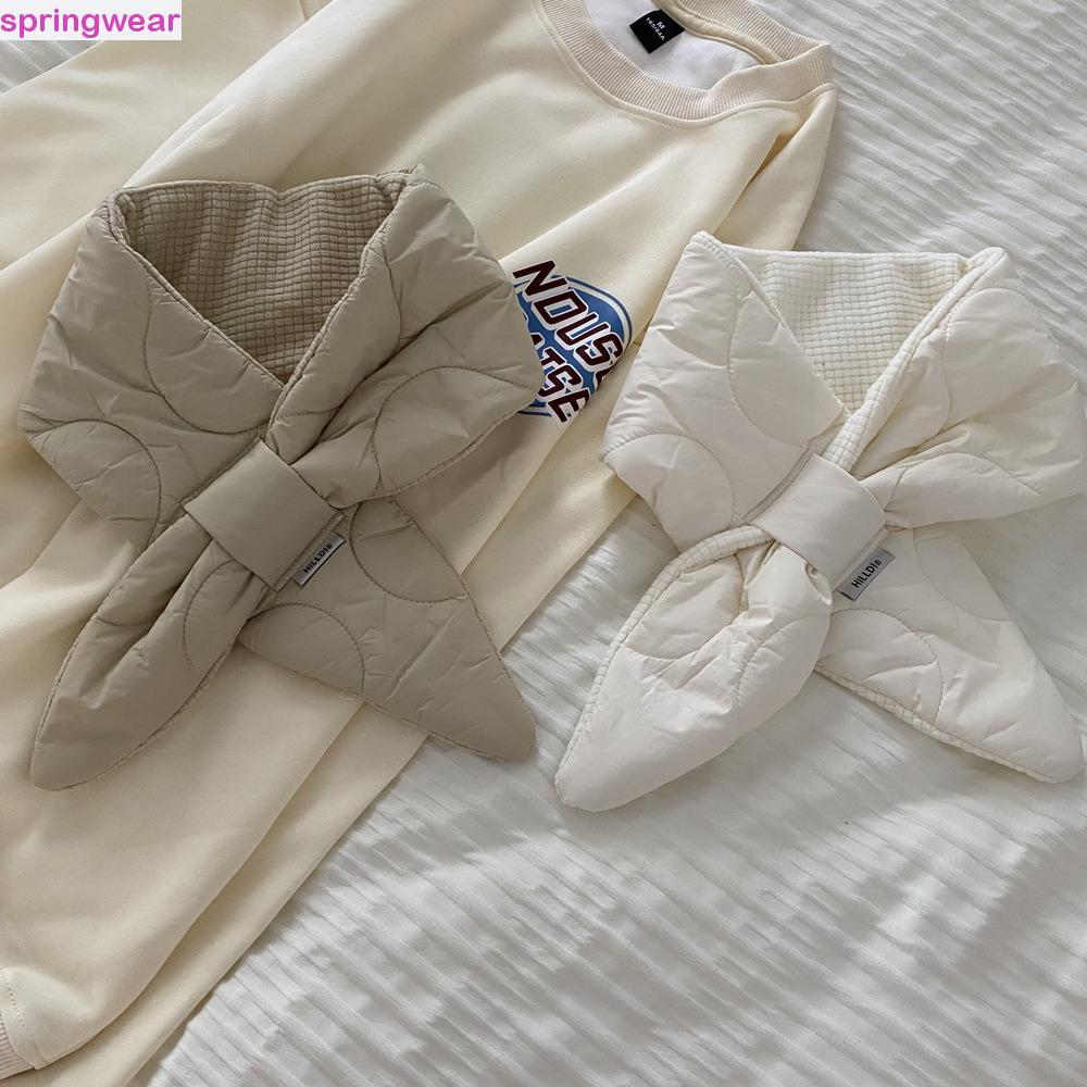 SPRINGWEAR Cross Feather Scarf, Cushion Keep Warm Down Neck Scarf, Simple Korean Style Windproof Nec