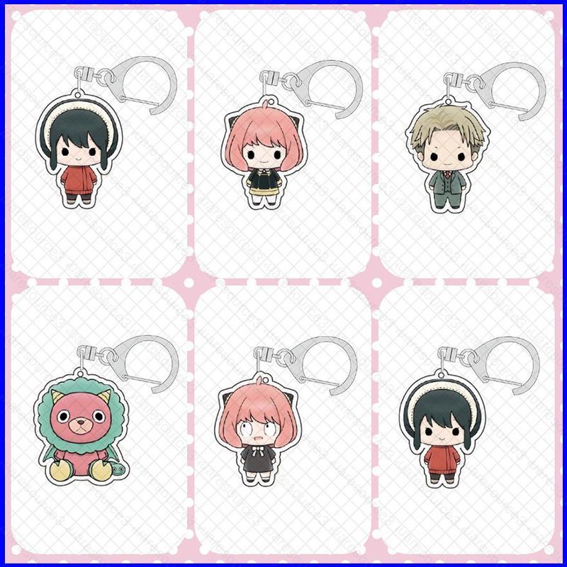 SPY  FAMILY อะนิเมะพวงกุญแจพวงกุญแจน่ารักอะคริลิคกระเป๋าจี้ Key Chain แฟชั่นอุปกรณ์เสริมของขวัญ