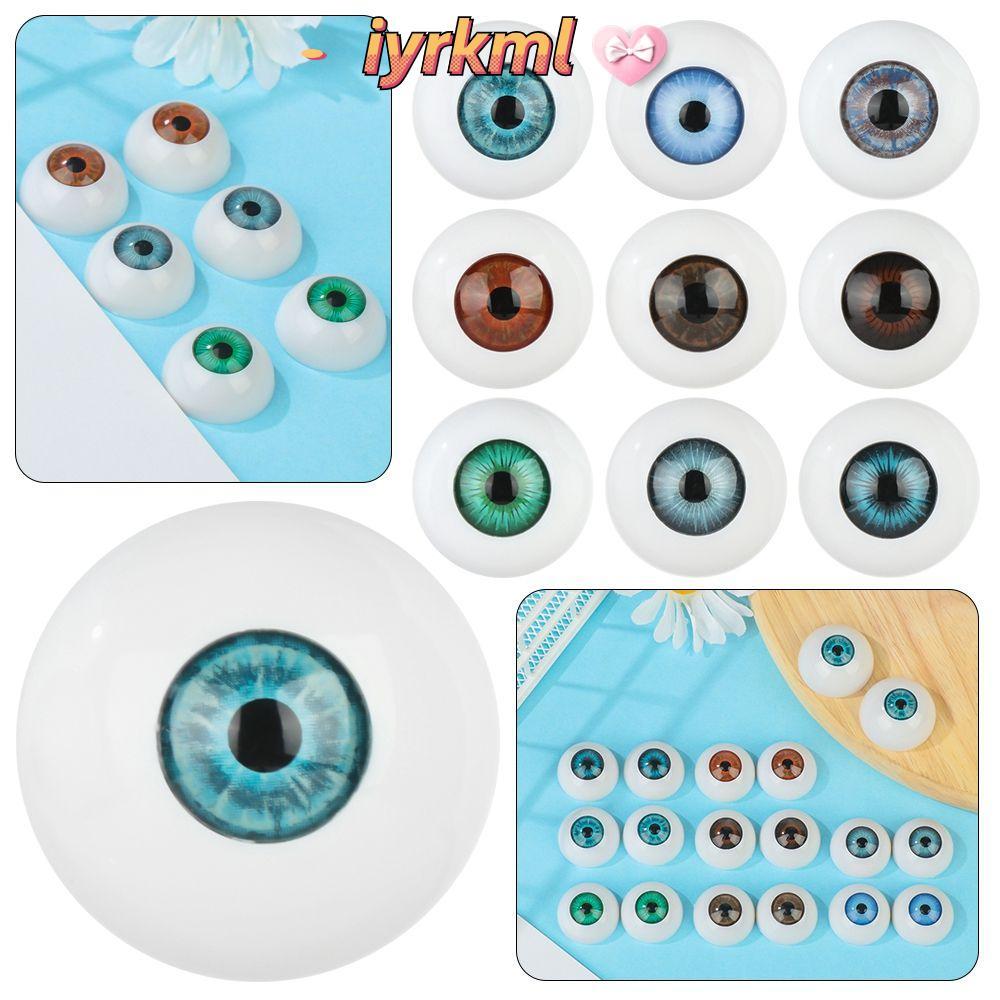 IYRKML 1 คู่ตุ๊กตา Eyeball คุณภาพสูงสําหรับตุ๊กตา BJD 24 มม.30 มม.ตุ๊กตาหัตถกรรม