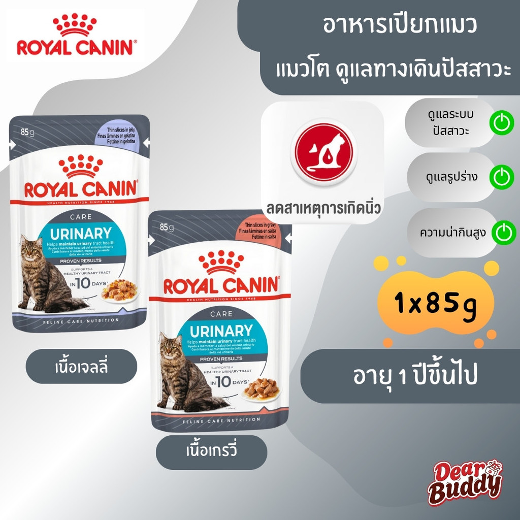 Royal Canin Urinary Care Pouch โรยัล คานิน อาหารเปียก 1 ซอง แมวโต 1 ปีขึ้นไป สูตรดูแลทางเดินปัสสาวะ Urinary Care ราคา ถูกที่สุด ดีลบีเคเค