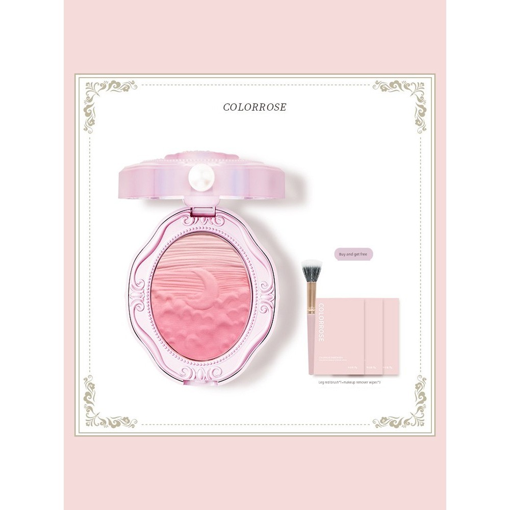 ที่ปัดแก้มบลัชออน 4u2 บลัชออน Colorrose หินภูเขาไฟ นักเรียนเงินเงิน