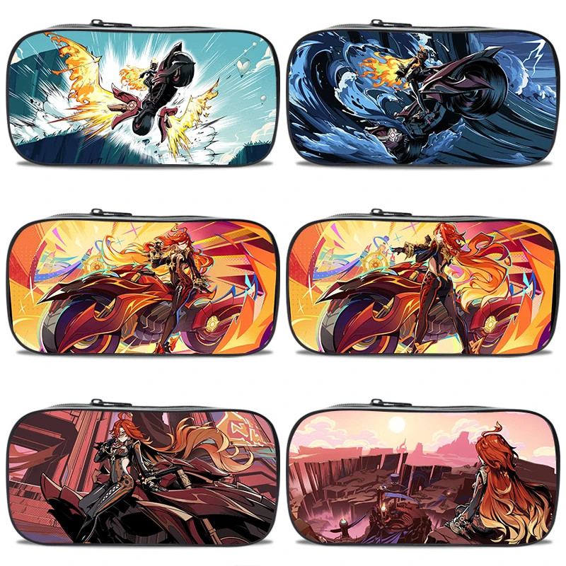 ‌Genshin Impact Mavuika กล่องเครื่องเขียนที่กําหนดเองกล่องดินสออเนกประสงค์ความจุขนาดใหญ่กล่องปากกาปา