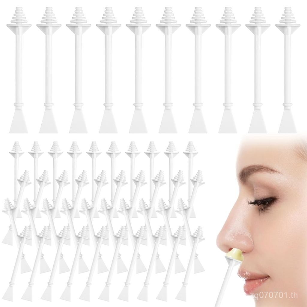 50 Pcs Nose Waxing Sticks Hair Waxing Applicator with Disposable Spatulas, Painless Nostril Cleaning