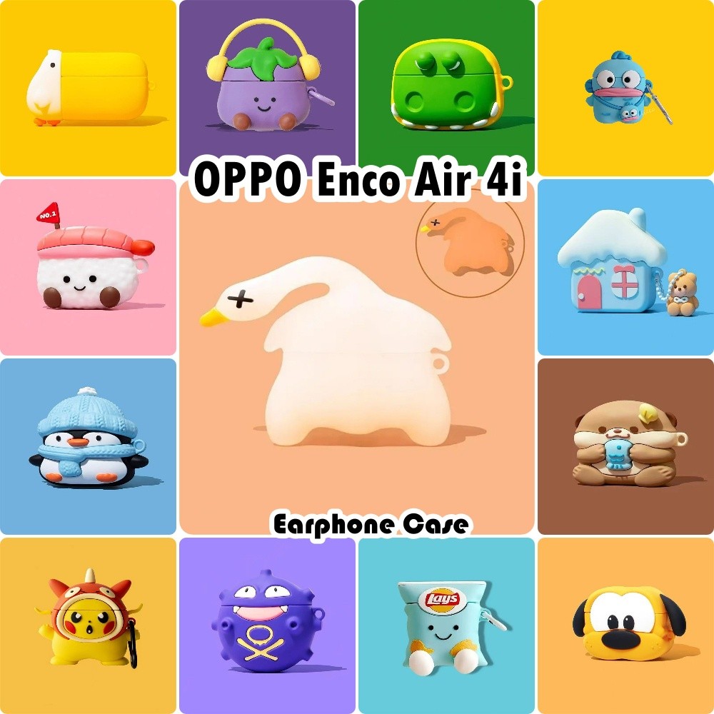 Fast ShipmentFor OPPO Enco Air 4i Case Casing Soft Silicone Headphone Case Funny Cartoon NO.4