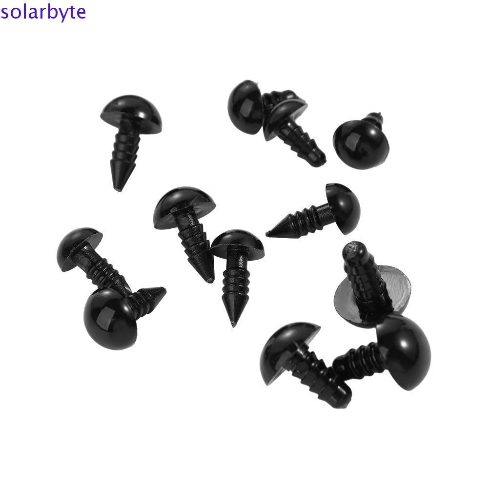 SOLARBYTE ตุ๊กตาอุปกรณ์เสริม 100 ชิ้นทําด้วยมือยัดไส้ของเล่นตุ๊กตาความปลอดภัยตา 6-12 มม.ของเล่นตา