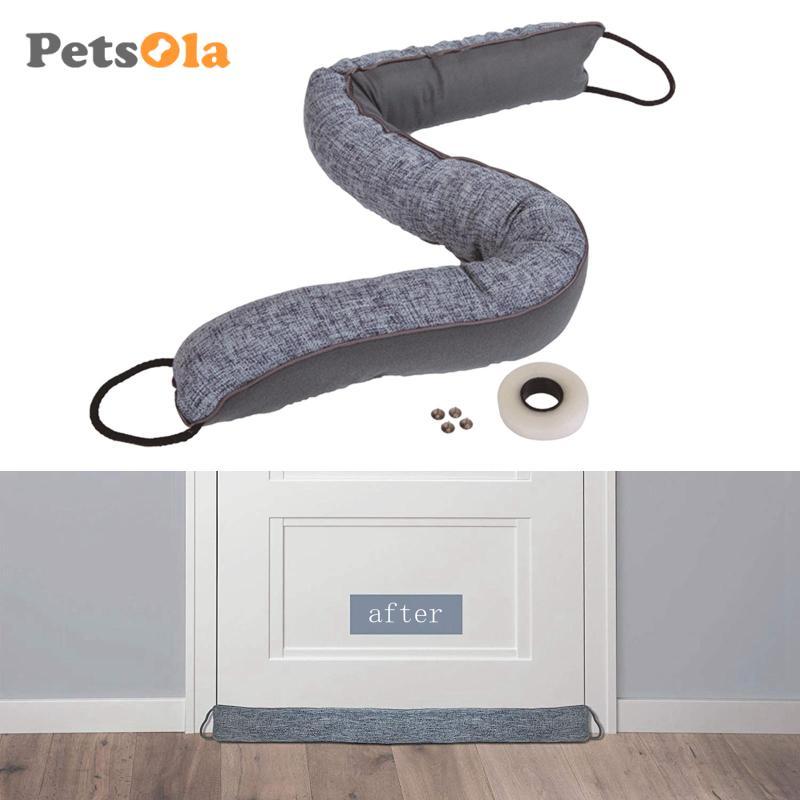 [Koolsoo2] Under Door Draft Blocker Noise Blocker Grey Door Sweep Weather Stripping for Better Indoo