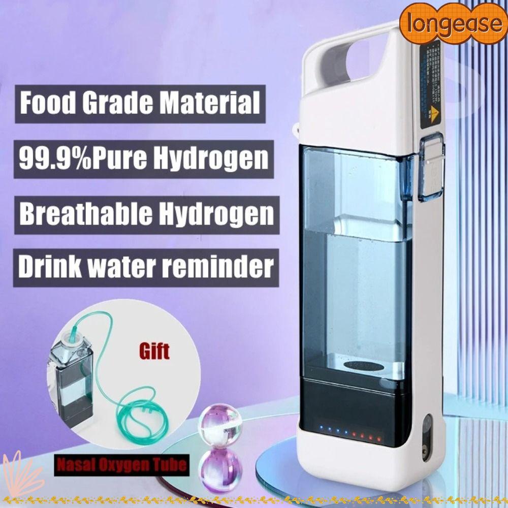 ถ้วยน้ําเครื่องกําเนิดไฮโดรเจน LONGE, Balanced PH Water Ionizer Hydrogen น้ําอัลคาไลน์เครื่องกําเนิดไฟฟ้ากรอง Ionizer Maker, ของขวัญ Electrolysis เหยือก 300ml ขวดไฮโดรเจนแบบพกพา