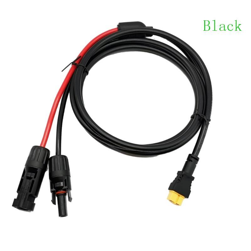 สีดําพลังงานแสงอาทิตย์ XT60 สายชาร์จ 16AWG 5Ft Solar Connector to XT60 อะแดปเตอร์สายไฟสําหรับแบบพกพา