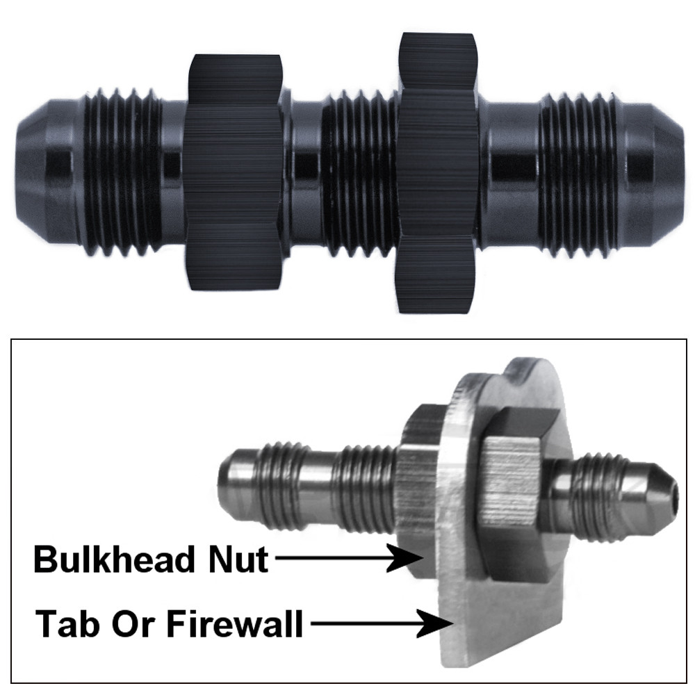 MP 1Pcs AN6ชาย AN6ชาย AN6ชายท่อ Bulkhead Nut สำหรับ Tab หรือ Wirewall