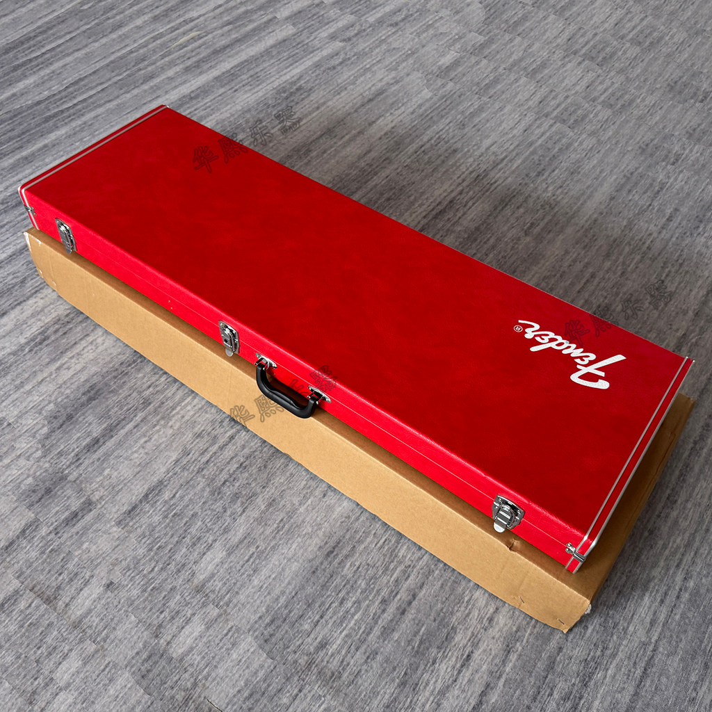 Meffinda Fender Four-String Five-String Electric Bass เคสเปียโน High-End Classic Red PJ Bass พร้อมล็
