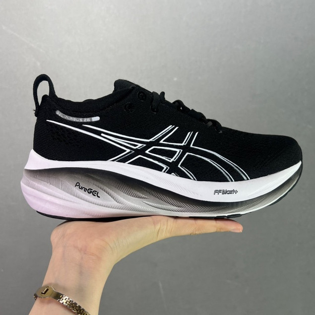 Asics Gel-Nimbus 26 รองเท้าวิ่งผู้ชายและผู้หญิง Gel-Nimbus 25 รองเท้ากีฬากันกระแทกน้ําหนักเบา OLPD