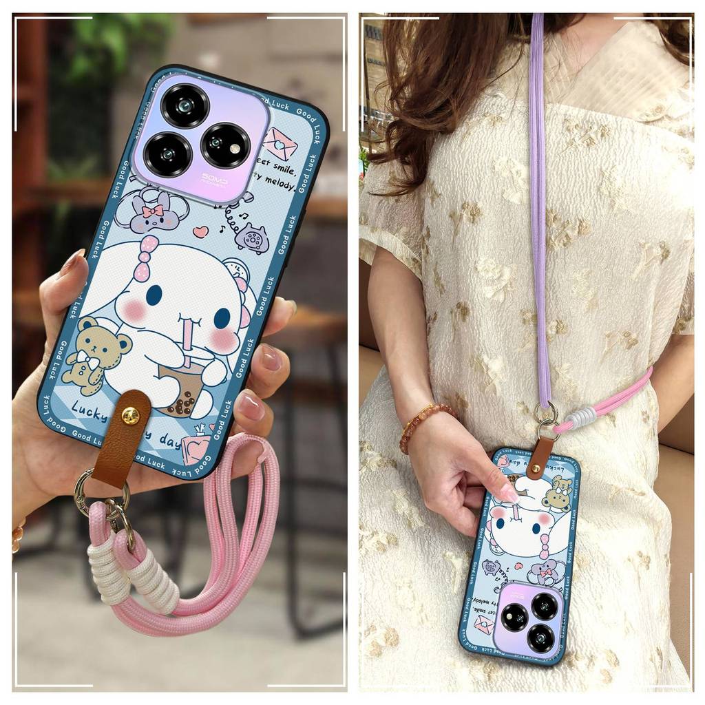 น่ารักกันกระแทกเคสโทรศัพท์สําหรับ ZTE Blade V60 ออกแบบ/Axon 60 Lite Full wrap Soft Case Crossbody ปก