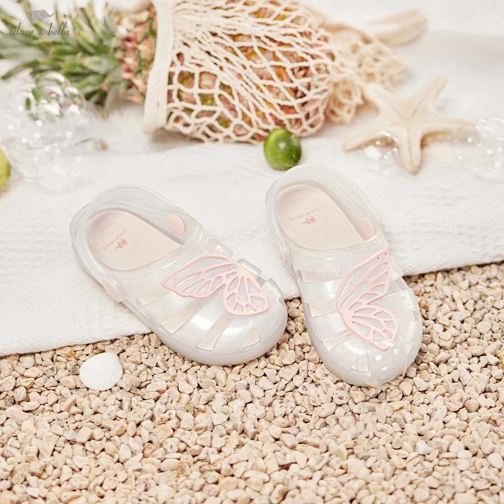 Dave Bella รองเท้าแตะ สีชมพู สำหรับเด็กและวัยรุ่น สไตล์กลางแจ้ง ระบายอากาศได้ดี DB2262314