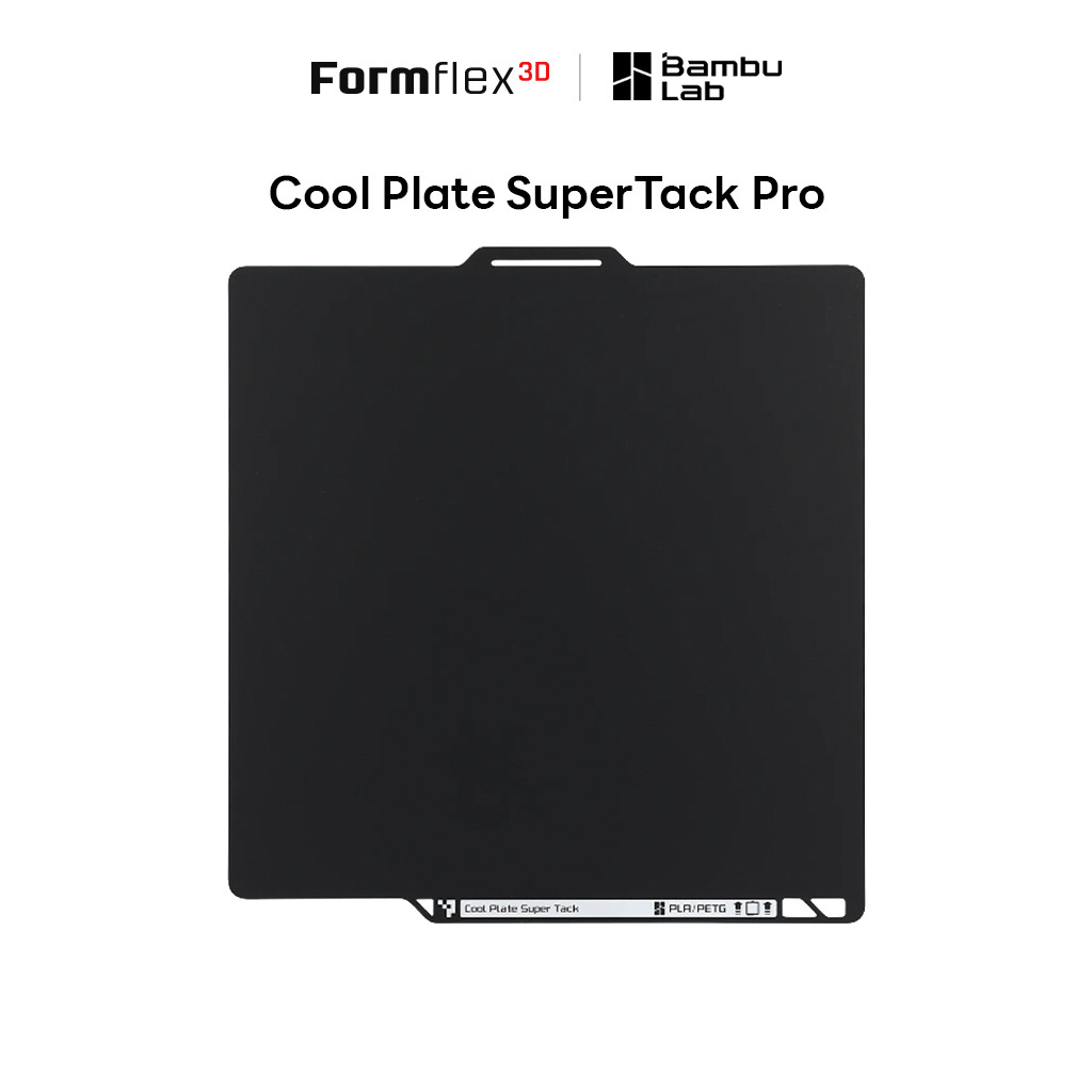 Bambu Lab Cool Plate SuperTack Pro แผ่นฐานพิมพ์ ไม่ใช้ความร้อนฐาน ประหยัดไฟ P2S/H2D/H2S/H2C