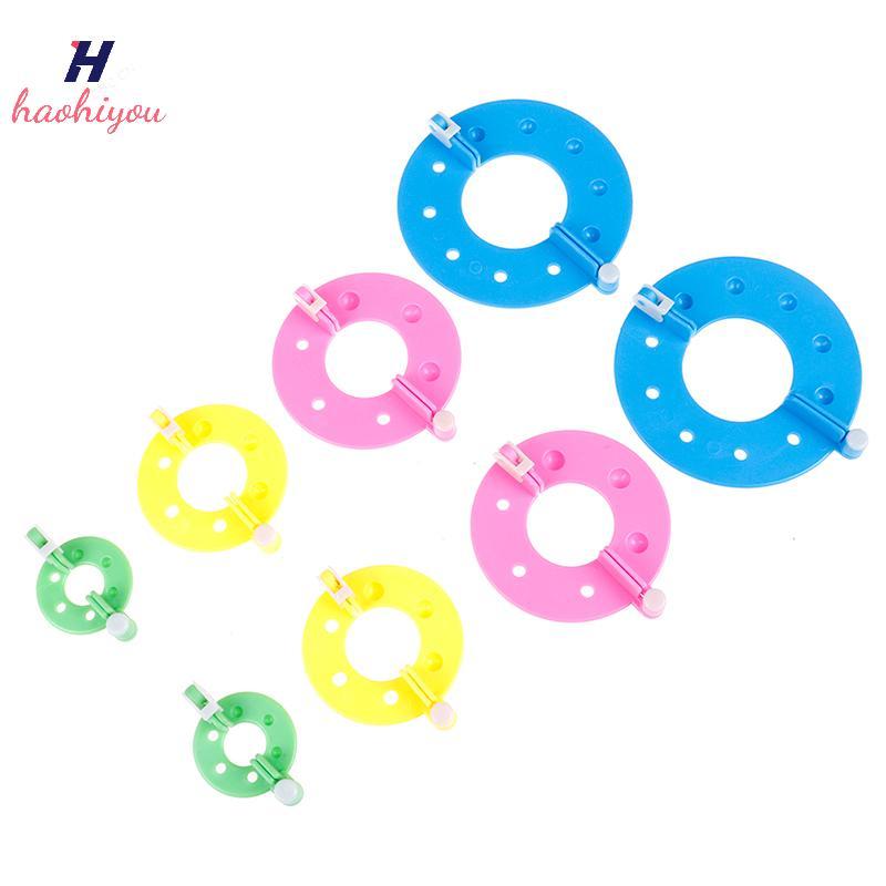 <haohiyou> 8PCS 4 ขนาด Fluff Ball Weaver PomPom Maker ถัก Loom Kit Nice