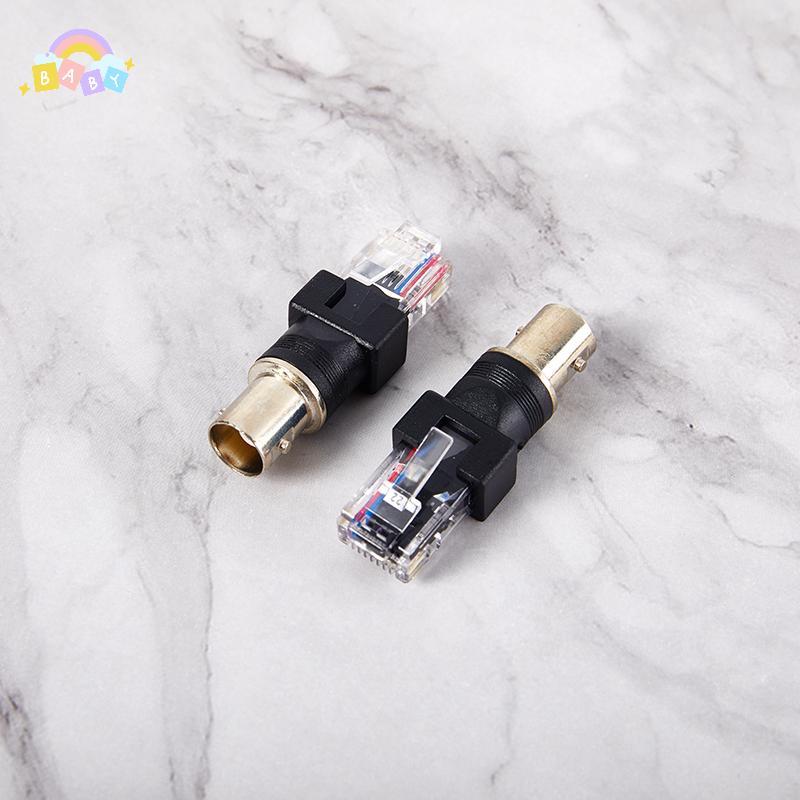 [BB-t] 1 PC Bla Connector BNC หญิง Ja ถึง RJ45 ปลั๊กชายอะแดปเตอร์ RF Coaxial Barrel Couplernector RJ45 ถึง RF อะแดปเตอร์ใหม่