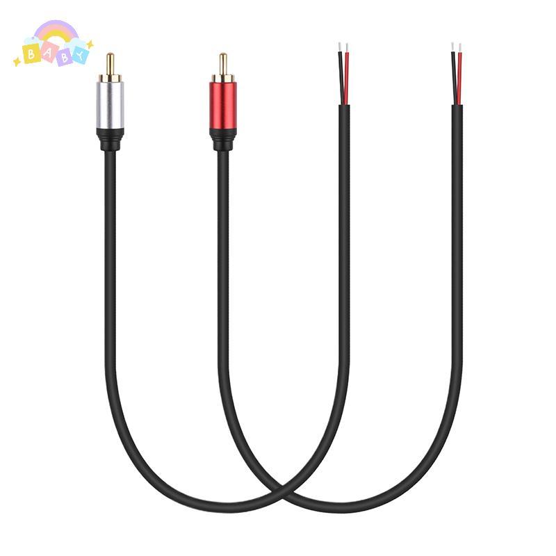 [BB-t] สายลําโพง RCA ปลั๊กชาย Ja Connector เพื่อลวดเปลือยปลายเปิด Pigtail สาย RCA สําหรับลําโพงเครื่องขยายเสียงวิดีโอ AV ซ่อมใหม่