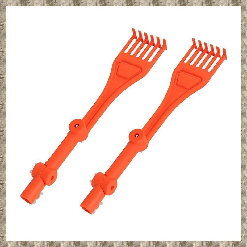 [zv0lma8i] เครื่องมือทําความสะอาดรางน้ํา 2 ชิ้น Mini Rake ที่จับหมุนได้ เครื่องมือทําความสะอาดรางน้ํ