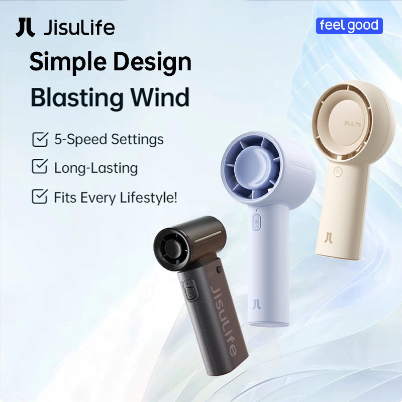 JisuLife handheld fan life9 พัดลมเจ็ท ขนาดเล็ก แบบพกพา 3600mAh ใช้งานได้ 13 ชั่วโมง