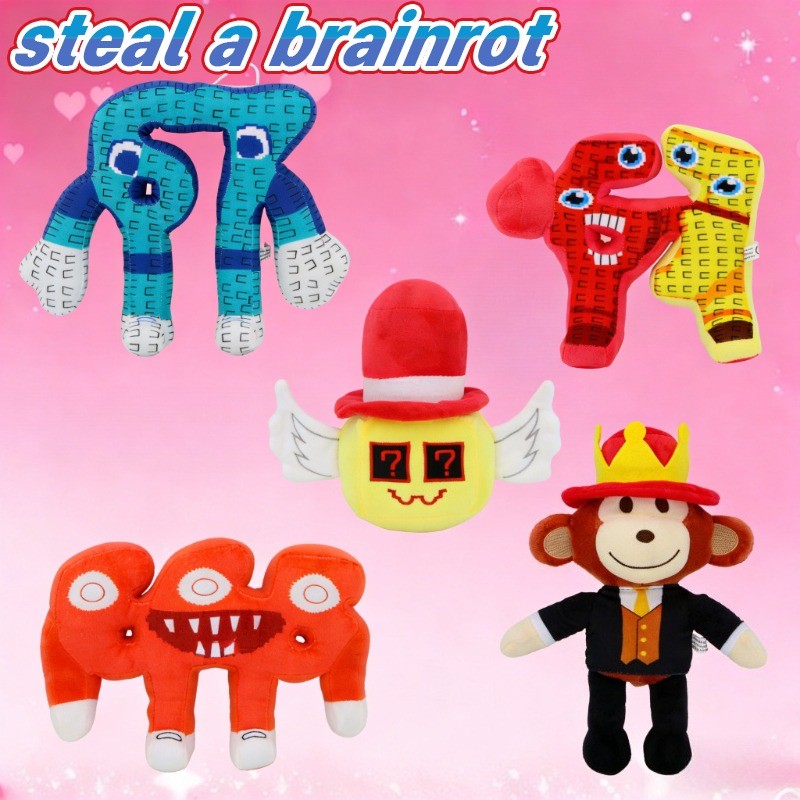 Steal A Brainrot Jandel Plush Toys สนุก Brainrot 67 77 บ้าน 9 Plushiesเกมการ์ตูน