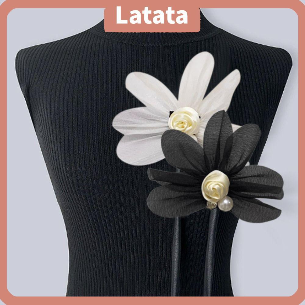 LATATA เข็มกลัดดอกไม้ ขนาด 13 ซม., ทำด้วยมือสำหรับ DIY และงานแต่งงาน
