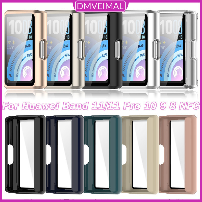 ปกกระจกนิรภัย PC / TPU for Smartwatch Huawei Band 11 11 Pro /10 9 8 NFC อุปกรณ์ป้องกันหน้าจออ่อน / แข็ง อุปกรณ์เสริมกรอบ