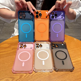 เคสโทรศัพท์กันกระแทกสําหรับ IPhone 17 16 15 14 13 12 11 Pro Max Matte โปร่งใส Anti Drop ฝาครอบกันชนแบบนุ่ม