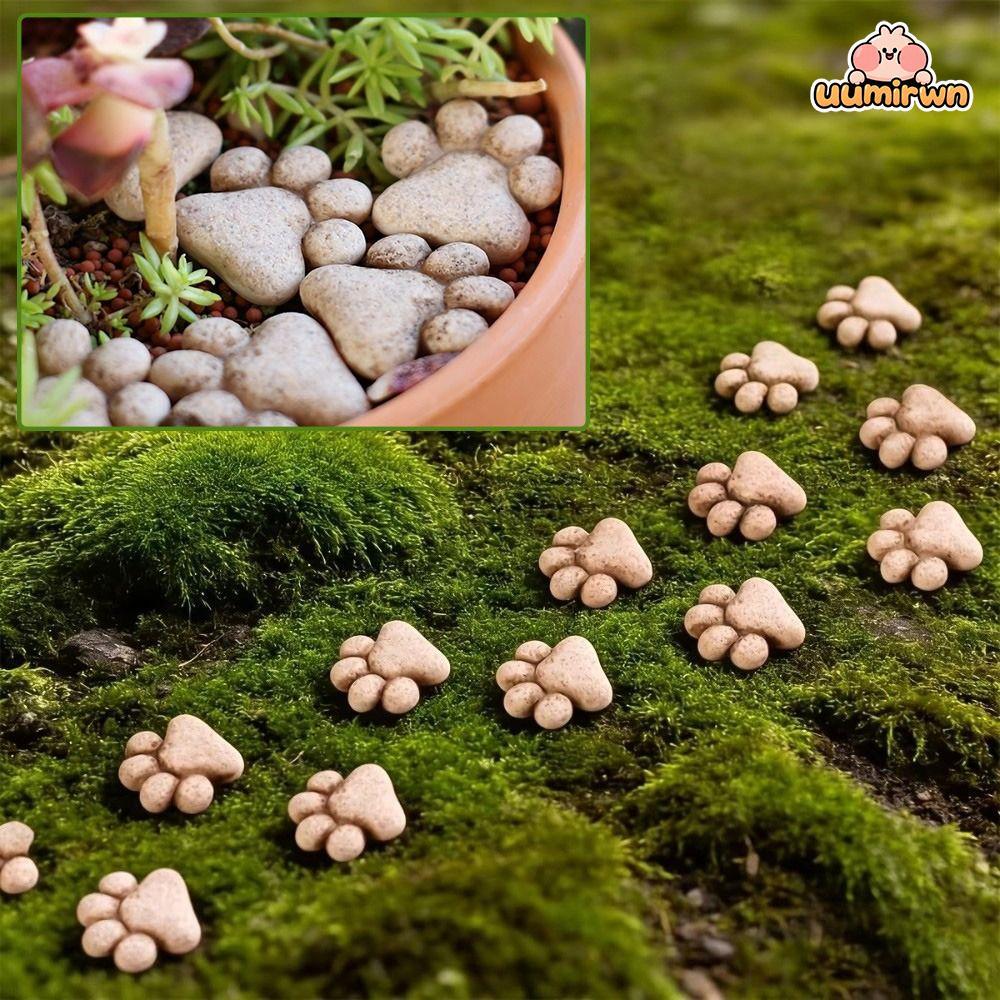 UUMIR 20 ชิ้น Cat Claw Stone Step, ตกแต่งสนามหญ้าตกแต่ง DIY เรซิ่นบอนไซหิน, Creative Bonsai Display 