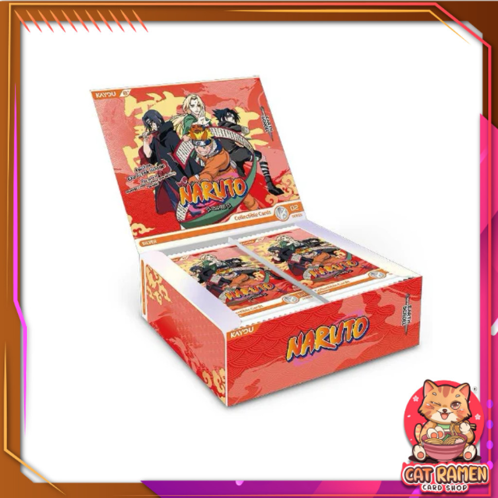 [ ยกกล่อง ] การ์ดนารูโตะ NARUTO Collectible Cards - Earth Scroll 002 SEA English - KAYOU Smriti Trading Cards (p3) (390g