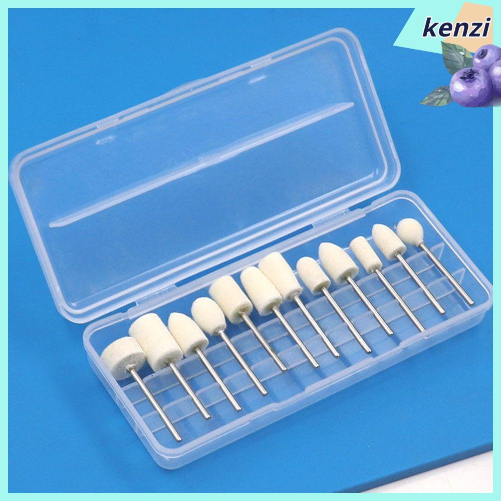 KENZI 12 ชิ้นแต่งเล็บขัดเครื่องมือขัดไฟฟ้า 2.35 มิลลิเมตร Shank อุปกรณ์เสริมล้อขนสัตว์