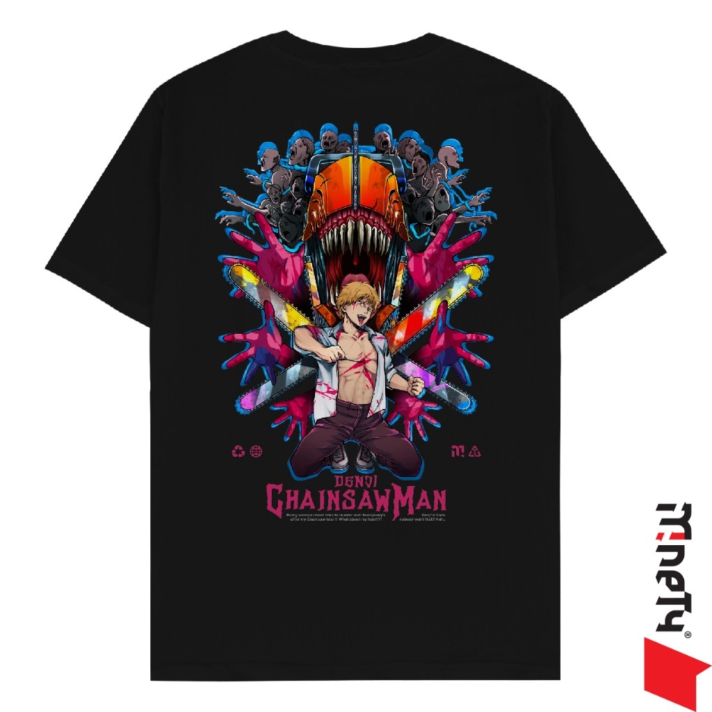 เสื้อยืด MINETY Denji Chainsaw Man - เสื้อยืด Anime Manga Chainsaw Man