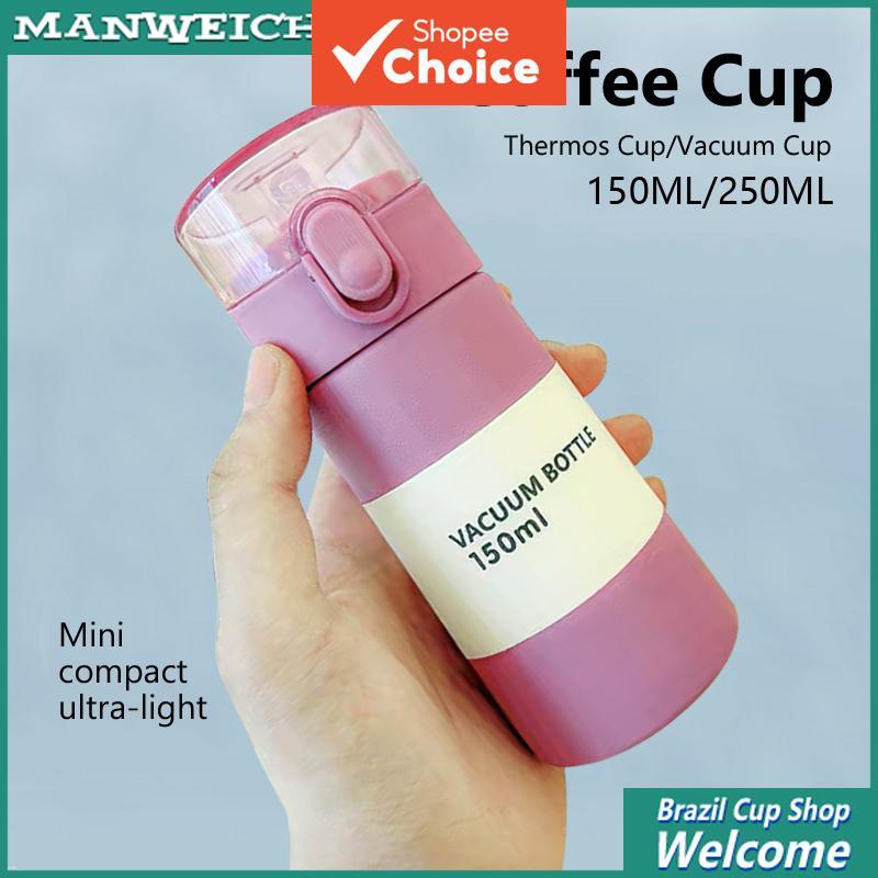 ขวดน้ําพกพาแบบหลอด สแตนเลส 304 ฉนวนกันความร้อน ขนาด 150ML/250ML มี 6 สี