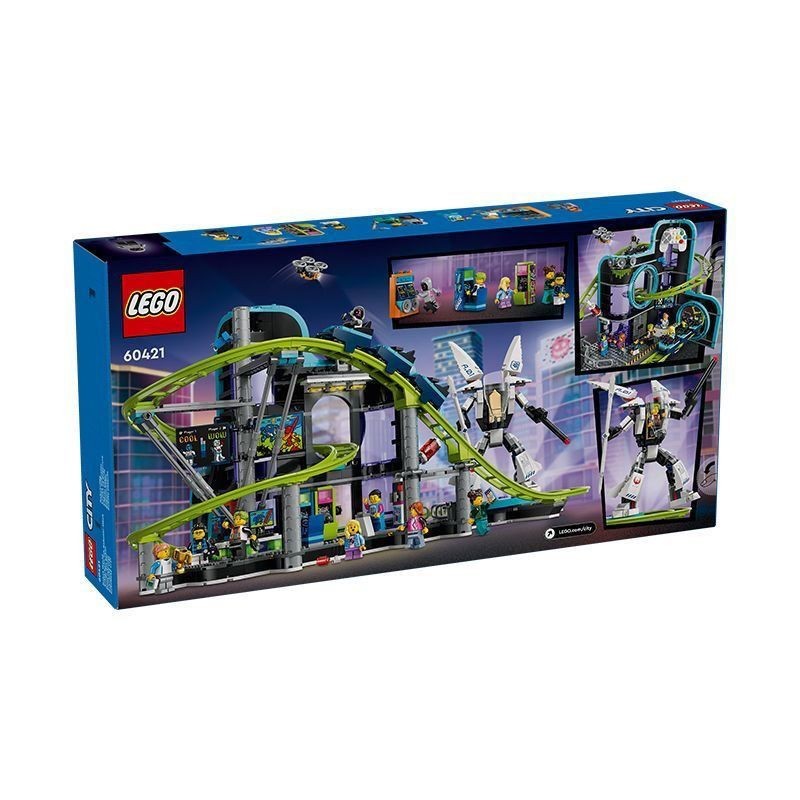LEGO LEGO 60421 Robot World Coaster สวนสนุก City City Series บล็อกตัวต่อปริศนา 010002