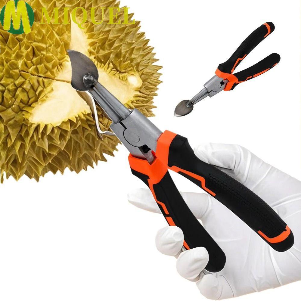 MIQUELZA Durian Peel Breaking เครื่องมือ,มือเครื่องมือ Multiuse Durian Opening,อุปกรณ์ครัวตามหลักสรีระศาสตร์เปิดได้อย่างง่ายดายประหยัดแรงงานDurianคีมCamping