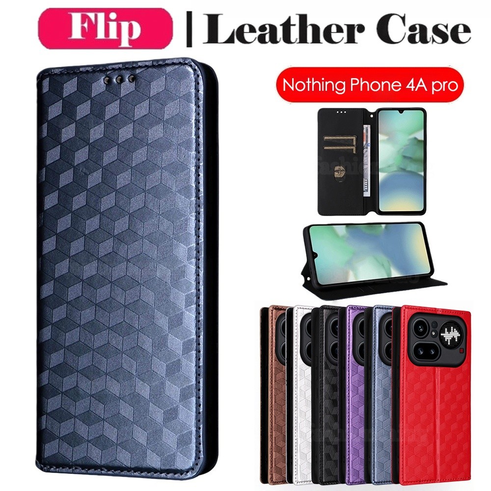 ปลอกสําหรับโทรศัพท์ไม่มีอะไร 4a Pro 4aPro Phone4a Pro Phone4aPro NothingPhone4aPro 2026 Flip Leather