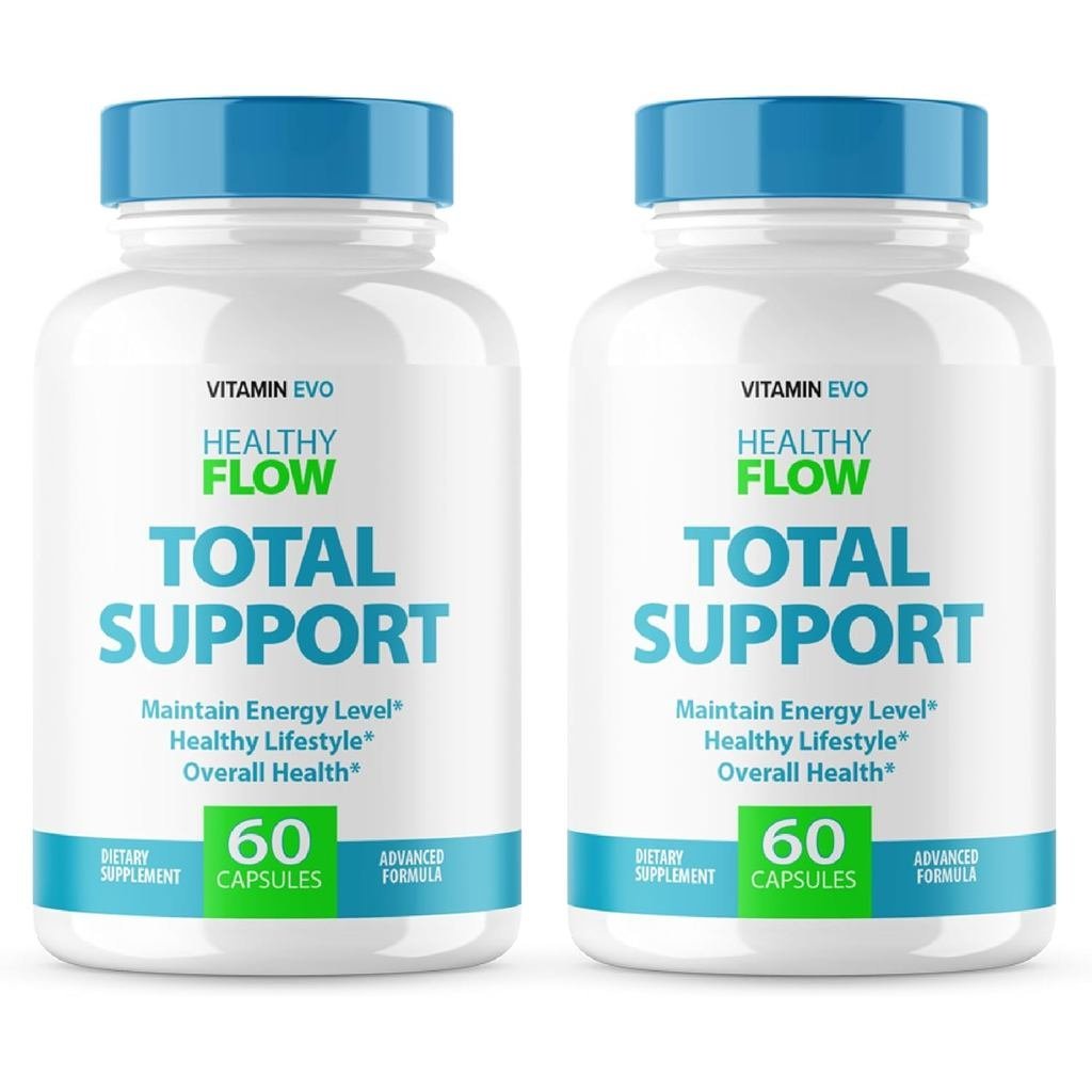 (2 แพ็ค) Healthy Flow Total Support Capsules, Official Healthy Flow Total Support Advanced Blood For