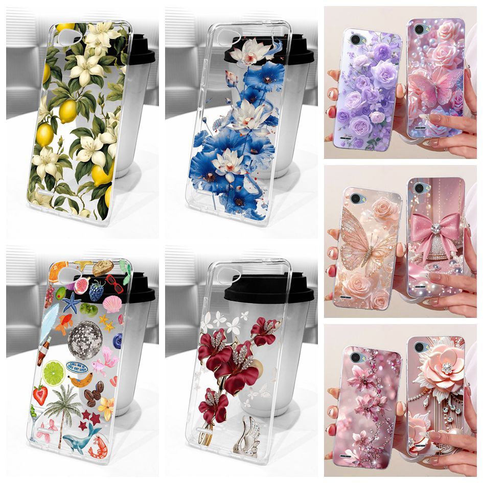 สําหรับ LG Q6 Alpha กรณีซิลิโคนโปร่งใสใหม่แฟชั่นดอกไม้ Bowknot นุ่มเคสโทรศัพท์สําหรับ LG Q6 Plus X60