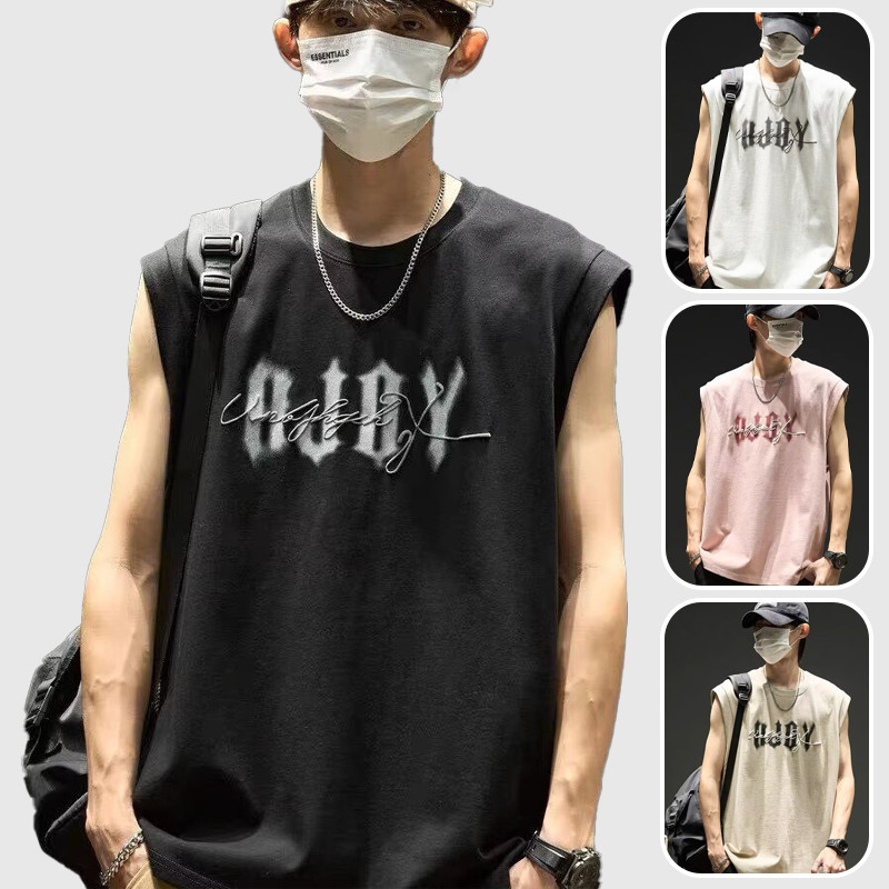 เสื้อกั๊กผู้ชายฤดูร้อน ออกแบบไหล่กว้างหลวม สำหรับหลากหลายโอกาส