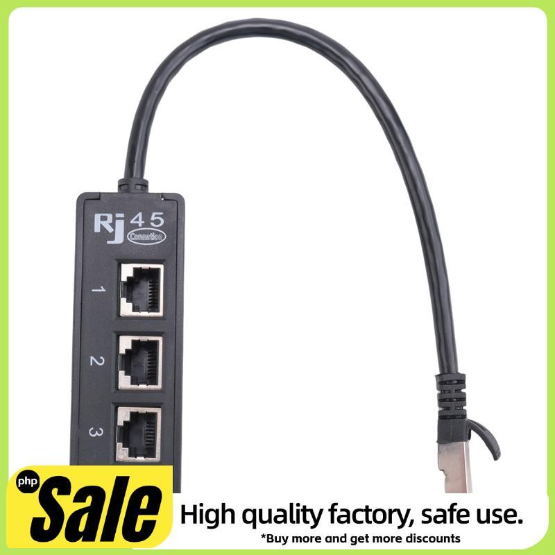 RJ45 Male to 3 RJ45 Female Port Network Extender Cable Splitter LAN Ethernet