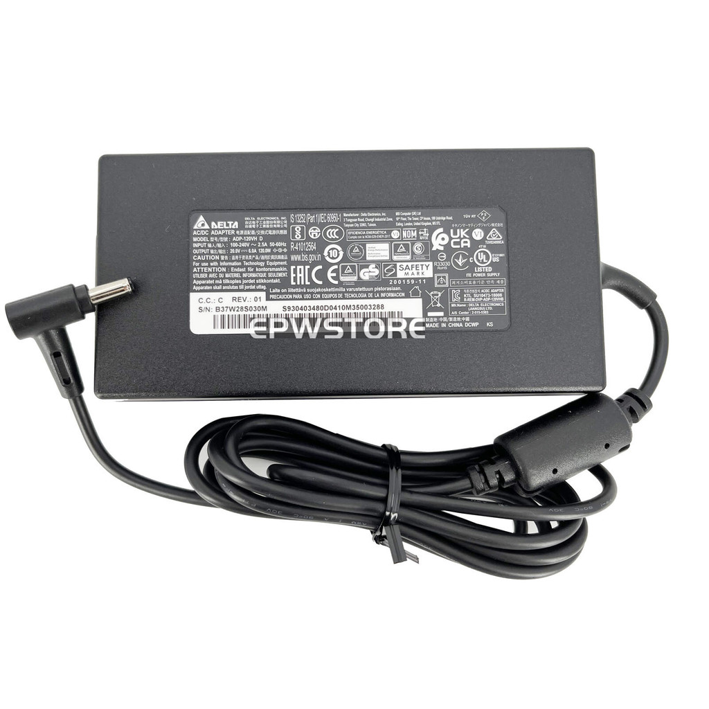 DELTA 20V 6A 120W อะแดปเตอร์ไฟ AC สําหรับ MSI GF63 บาง 11SC-693 11SC-224 Charger