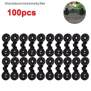 (the) 100 ชิ้นผ้าร่มพลาสติกคลิป Sun Shade สุทธิคลิปเรือนกระจกผ้า Fixing Clamps Grommet รั้วตาข่ายตะขอ (TH)