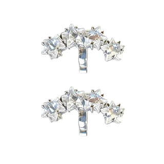 2PCS ส่วนบุคคลปรับแต่ง Blings คลิปหูอุปกรณ์เสริมหูฟังหูฟังเครื่องประดับ Little Star หูฟัง Rhinestone หัวเข็มขัด