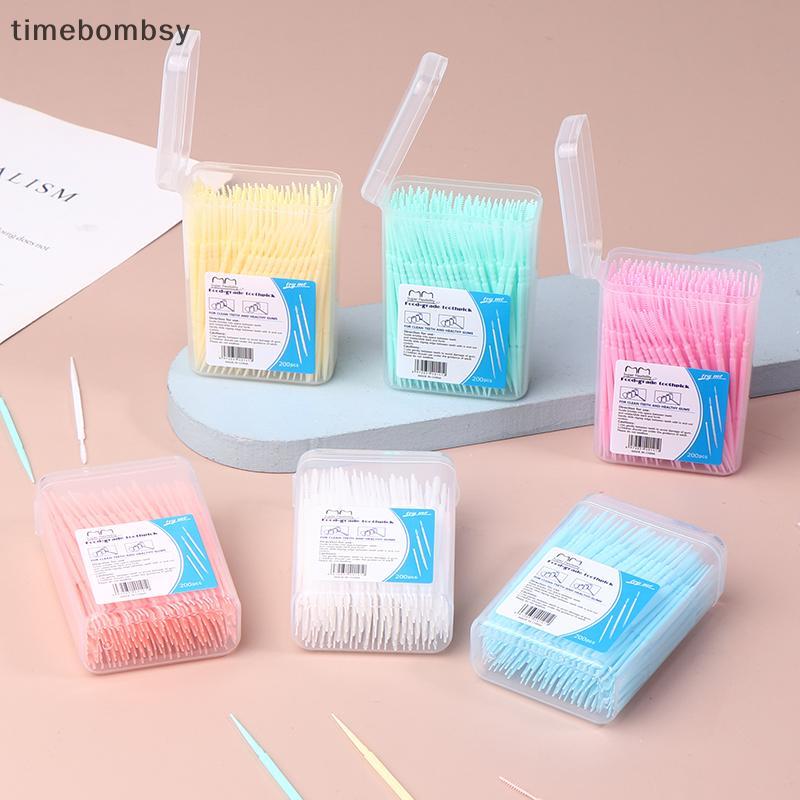 (time) 200 ฟันพลาสติกชนิดบรรจุกล่องแบบใช้แล้วทิ้งในครัวเรือน Bulk Inter Brush Toothpi Line (TH)