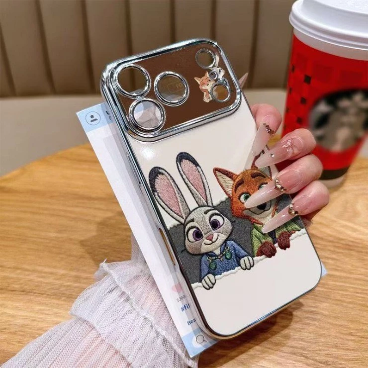 สําหรับ IPhone17 16 15 14 13 12 11ProMax XR 7Plus การ์ตูน Nick Judy คู่ Big Windows เคสโทรศัพท์ thumbnail 4