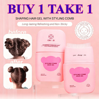Hair Wax Gel Set with Styling Comb Easy Application Neat Shaping Long Lasting Hairstyle Effect