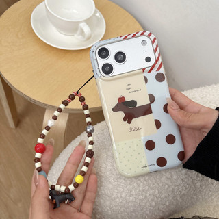 เคสโทรศัพท์ Dachshund ลาย Dot สําหรับ IPhone 17 Pro Max 17 16 15 เคสโทรศัพท์ป้องกันการตก RCPG