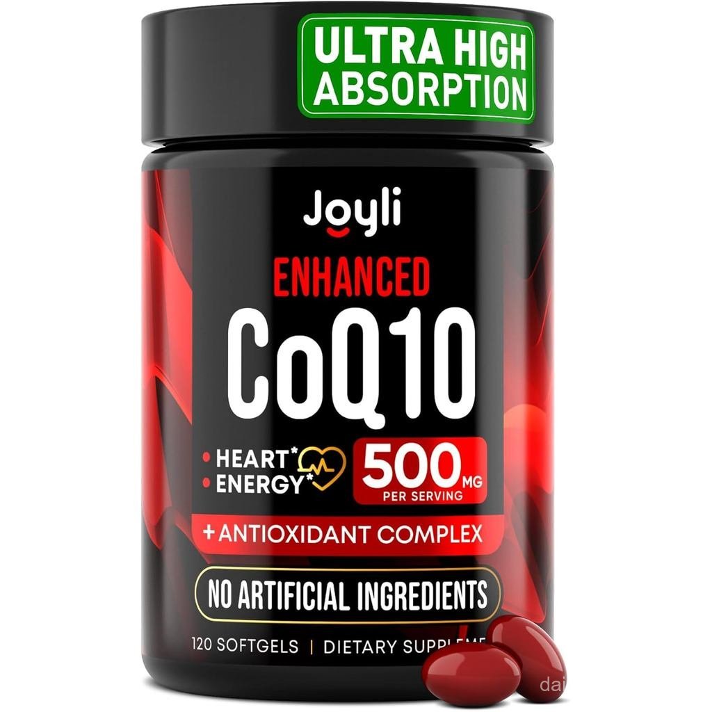 Absorption CoQ10 500MG Co Q 10 120 ซอฟท์เจลสําหรับหัวใจสุขภาพและพลังงานการผลิต CoQ10 Nutritional s พ