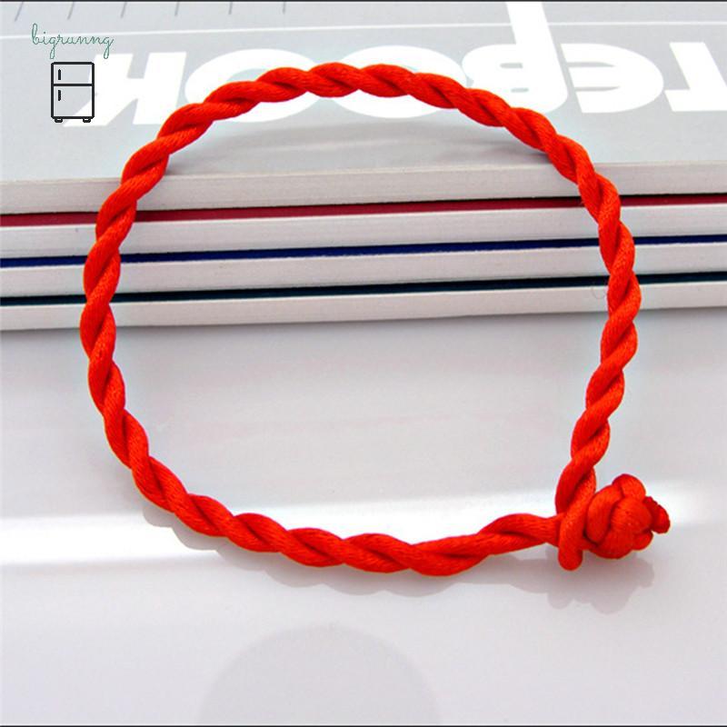 [BRN] 50X Cord STRING KABBALAH LUY BRACELETS Against Evil Eye สําหรับความสําเร็จสีแดง TH
